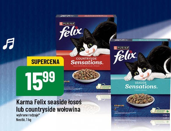 Karma dla kota z łosośiem Purina felix sensations promocja