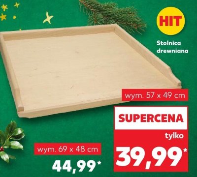 Stolnica drewniana wym. 69 x 48 cm lub 57 x 49 cm promocja w Kaufland