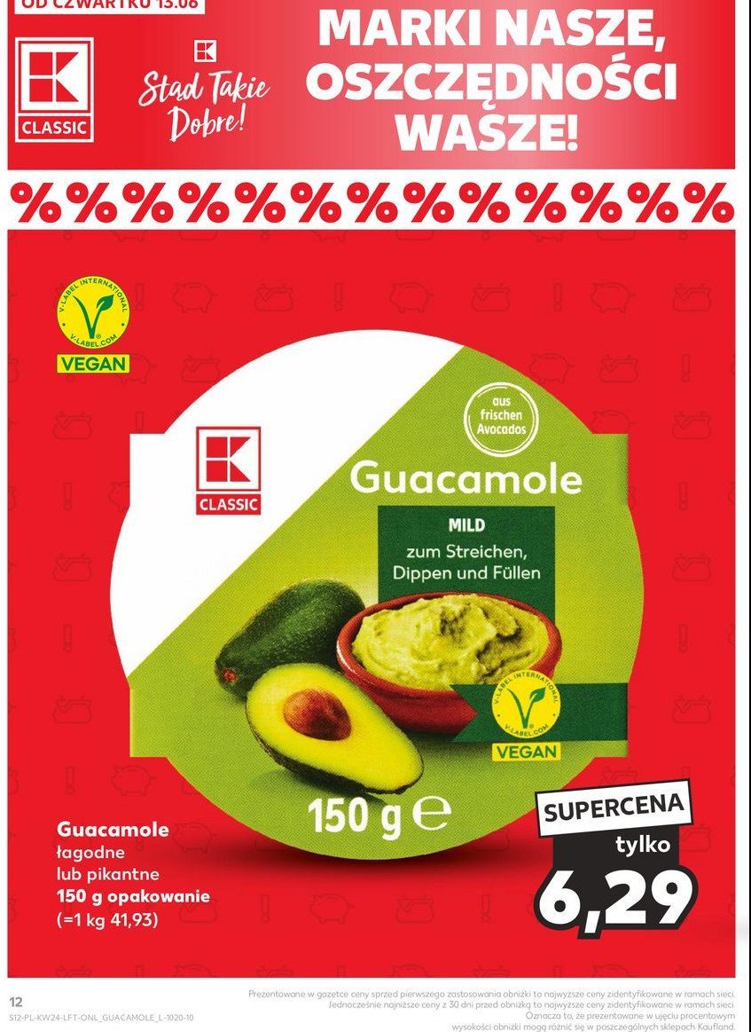 Guacamole łagodne K-classic promocja