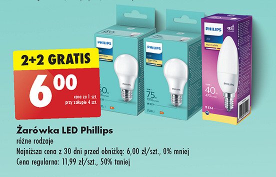 Żarówka led e14 40w świeczka Philips promocja