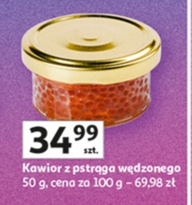 Kawior z pstrąga wędzonego promocja w Auchan