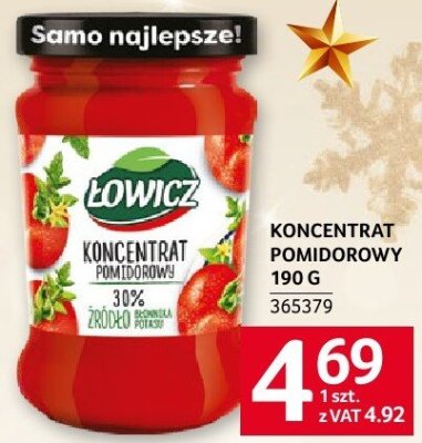Koncentrat pomidorowy Łowicz 190 g promocja w Selgros