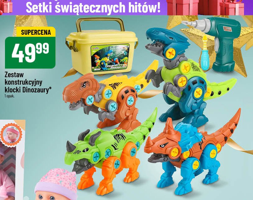 Zestaw klocków dinozaury promocja w POLOmarket