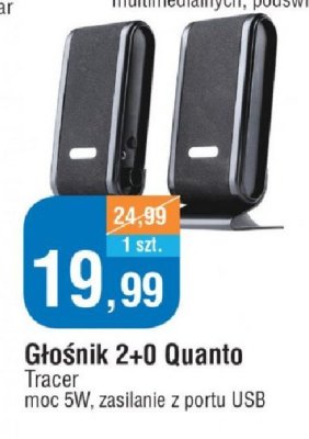 Głośniki quanto 2.0 black Tracer promocja