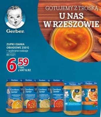 Zupki i dania obiadowe Gerber 250g różne rodzaje promocja w Selgros