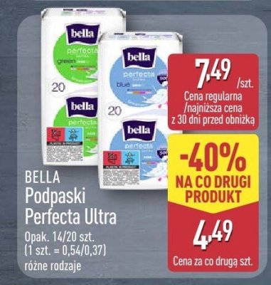 Podpaski Bella Perfecta Ultra 14/20 szt. promocja w Aldi