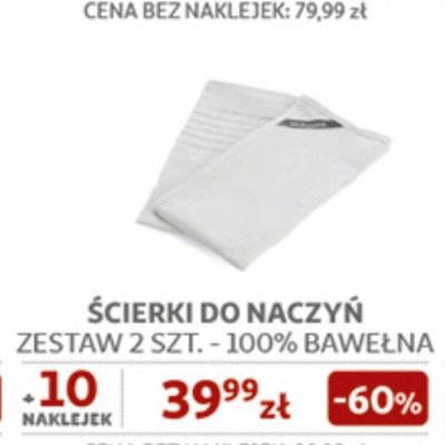 Ścierki do naczyń KitchenAid zestaw 2 szt. 100% bawełna promocja w Auchan