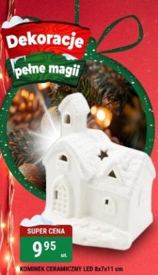 Kominek ceramiczny LED 8,7x7x11 cm promocja w bi1