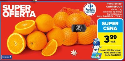 Pomarańcze siatka promocja w Carrefour Market