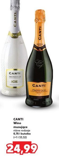 Wino CANTI PROSECCO ICE promocja w Kaufland