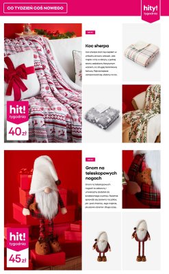 Koc sherpa - wzór świąteczny czerwony promocja w Pepco