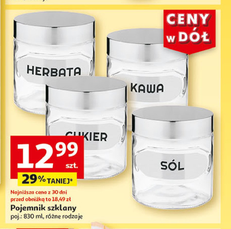 Pojemnik szklany z pokrywką 830 ml promocja