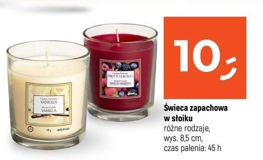 Świeca zapachowa w szkle 45 h vanilla promocja w Dealz