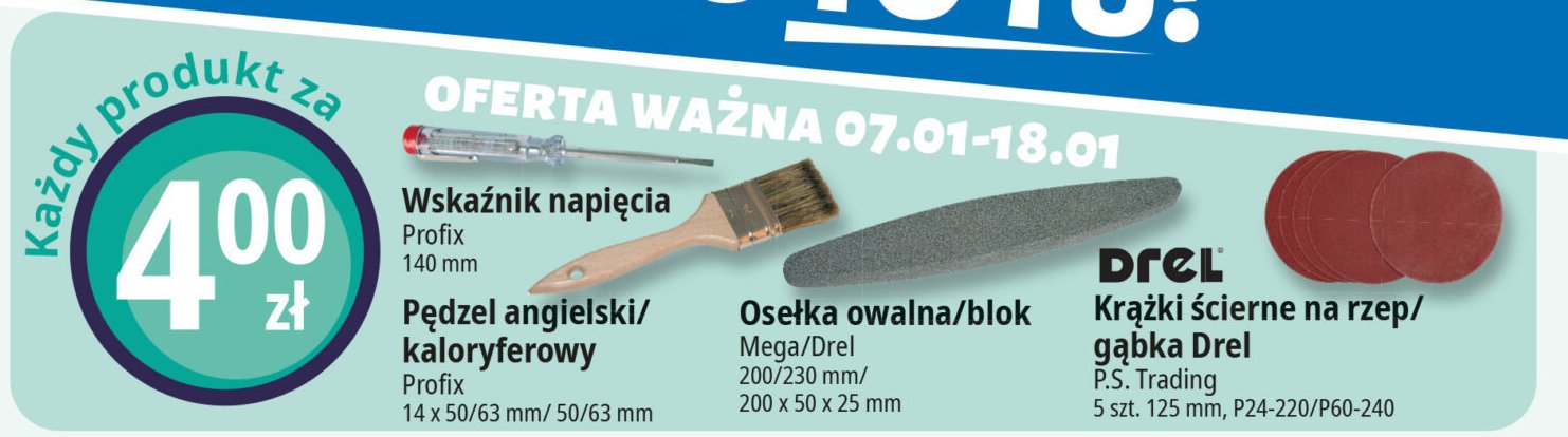 Pędzel angielski 14 x 50 mm Profix promocja w Leclerc