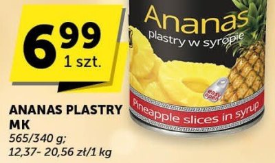 Ananas plastry MK promocja w Groszek