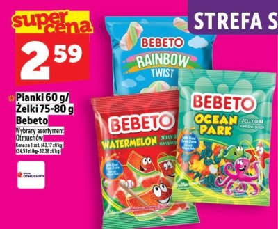Pianki Bebeto 60g/żelki 75-80g różne smaki promocja w TOPAZ