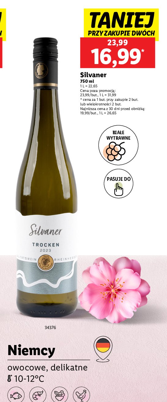 Wino Silvaner trocken promocja w Lidl