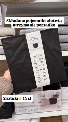 Pojemnik składany Pepco Home Foldable Box - 2 sztuki promocja w Pepco