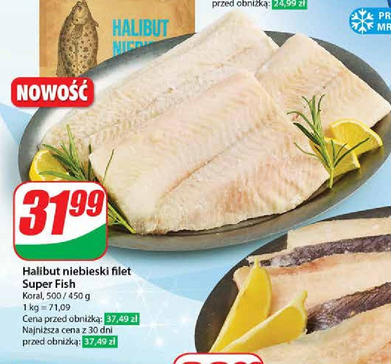 Halibut niebieski filet bez skóry Superfish promocja