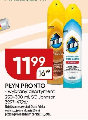 Płyn Pronto wybrany asortyment promocja w Chata Polska