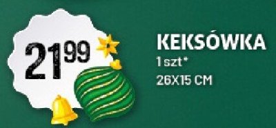 Keksówka 26x15 cm promocja w Arhelan