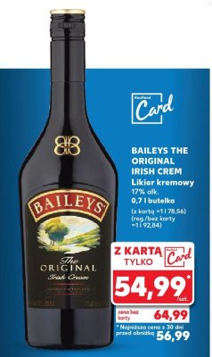 Likier kremowy Baileys The Original Irish Cream 0,7 l  promocja w Kaufland