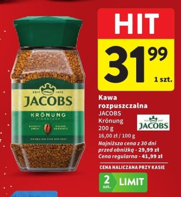 Kawa rozpuszczalna JACOBS Krönung promocja w Intermarche
