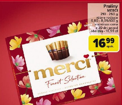 Bombonierka Merci czerwona promocja w Carrefour Market