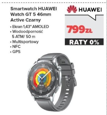 Smartwatch  Watch GT 5 46mm Active Czarny promocja w NEONET