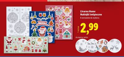 Naklejki świąteczne Livarno Home promocja w Lidl