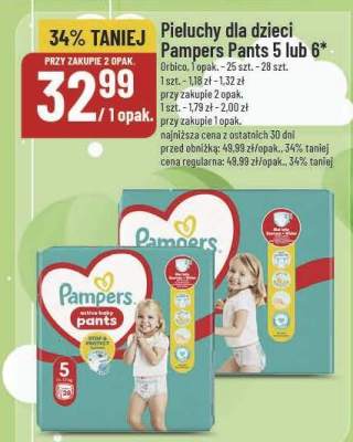 Pieluchy dla dzieci Pants 5 Pampers promocja w POLOmarket