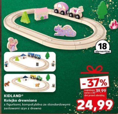 Kolejka drewniana z figurkami kompatybilna  promocja w Kaufland