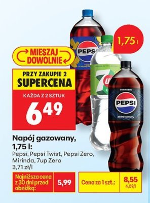 Napój gazowany 7up zero 1,75 l promocja w Biedronka