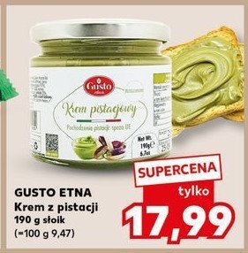 Krem pistacjowy Gusto etna promocja