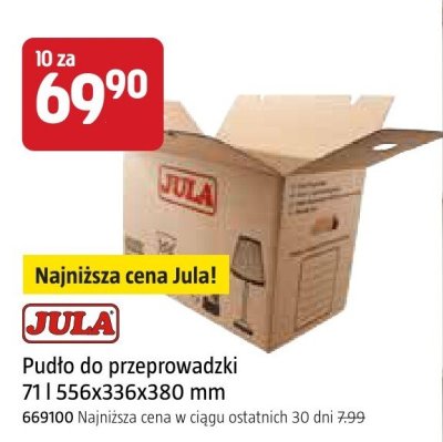Pudło do przeprowadzki Jula 711x556x336x380 mm promocja w Jula
