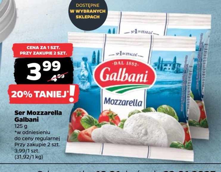 Ser mozzarella Galbani promocja w Netto