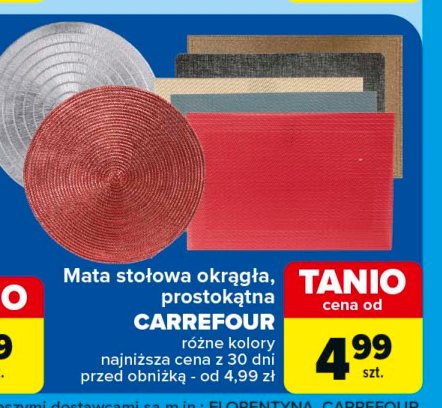 Mata stołowa okrągła Carrefour promocja