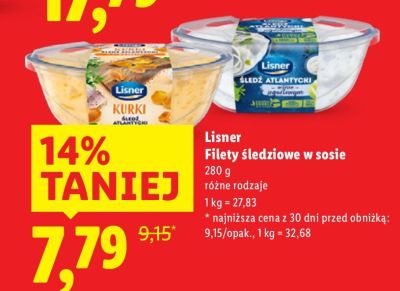 Filety śledziowe w sosie promocja w Lidl