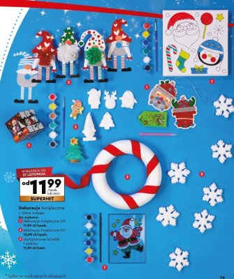 Dekoracje świąteczne DIY promocja w Biedronka