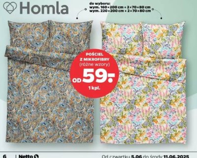 Komplet po艣cieli z mikrofibry 200 x 220 + 2 x 70 x 80 cm Homla promocja
