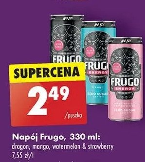 Napój energetyczny watermelon strawberry no sugar Frugo promocja