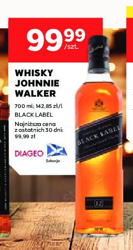 Whisky Johnnie walker black label promocja w Stokrotka