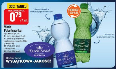 Woda mineralna, wybrane rodzaje promocja w POLOmarket