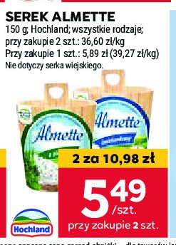 Serek z ziołami Hochland almette promocja w Stokrotka