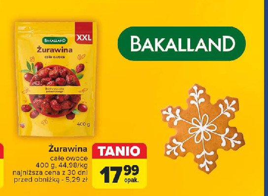 Żurawina cięta Bakalland promocja