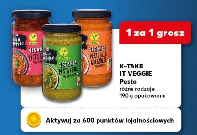 Pesto różne rodzaje K-Take It Veggie promocja w Kaufland