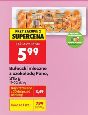 Bułeczki mleczne z czekoladą Pano, 315 g promocja w Biedronka