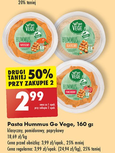 Pasta hummus klasyczny Govege promocja