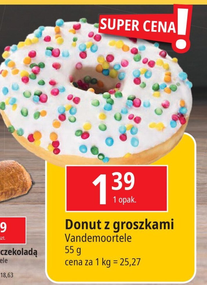 Donut z groszkami Vandemoortele promocja w Leclerc