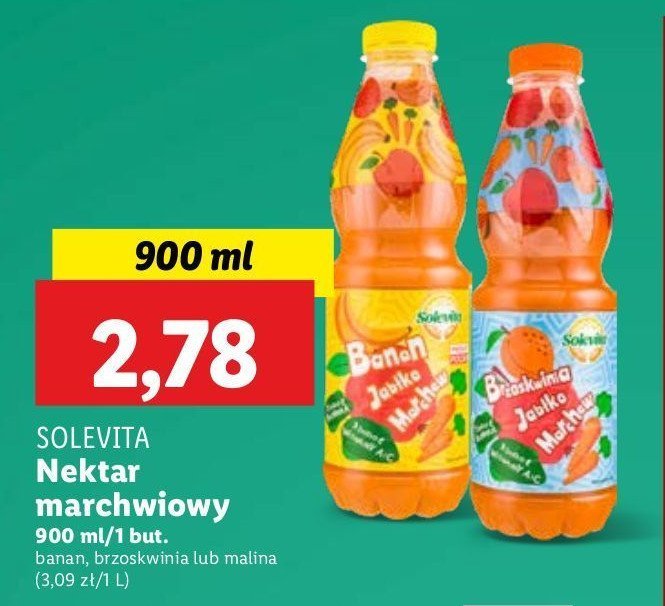 Napój marchew-jabłko-banan Solevita promocja